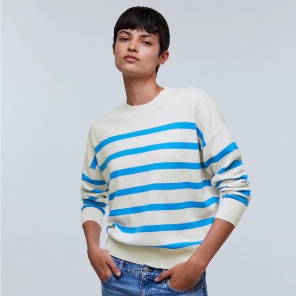 Madewell (Re)sponsible Cashmere Oversized Crewneck Sweater Sz. XXS - Picture 3 of 8